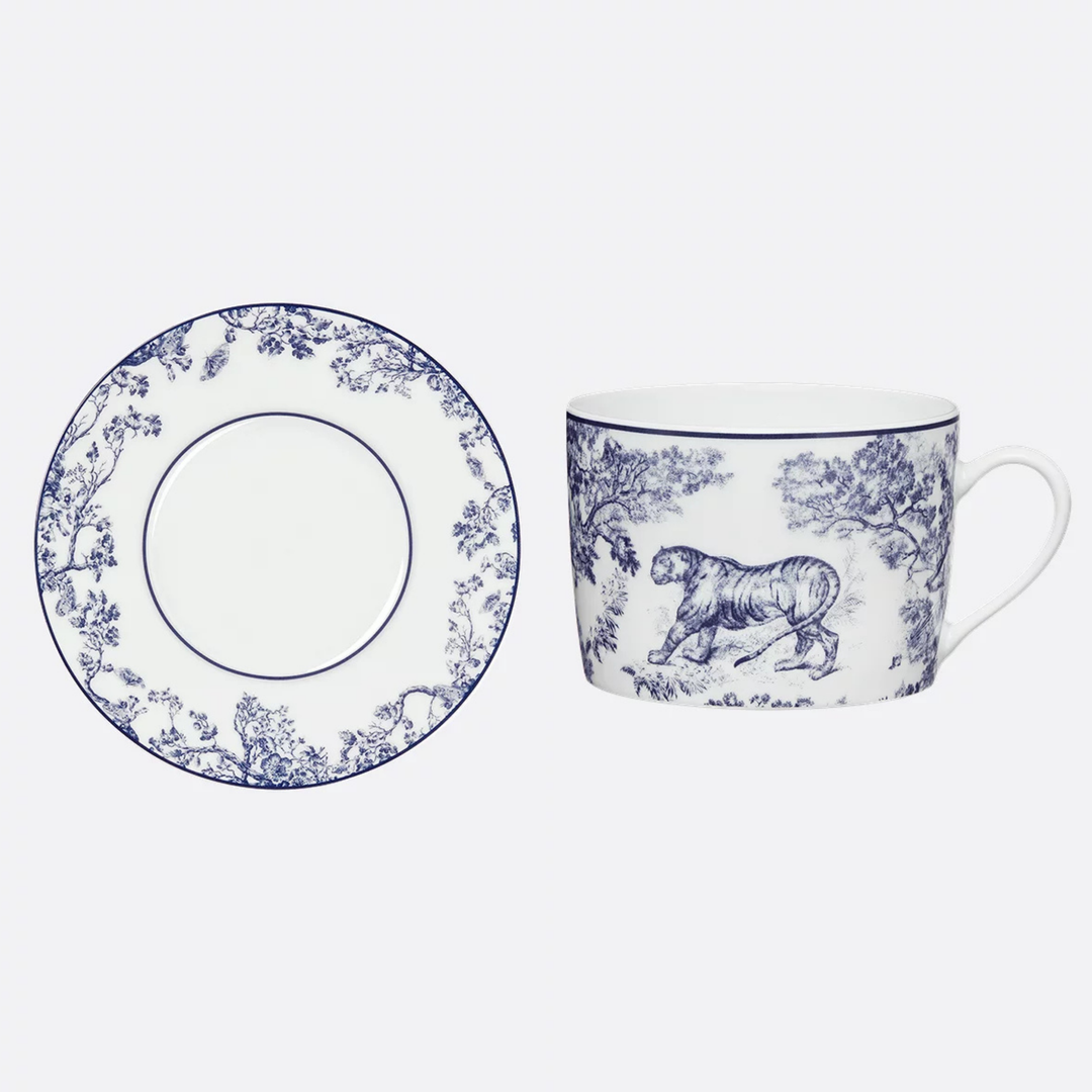 DIOR ディナープレート×2 ティーポットセット Christian Dior Toile de Jouy Teacup Sets & Dinnerware – Palm Home