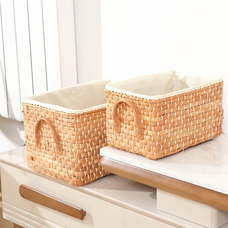 Lined Woven Storage Baskets