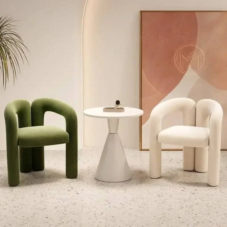 Assembled Modern Pouf Vanity Chair